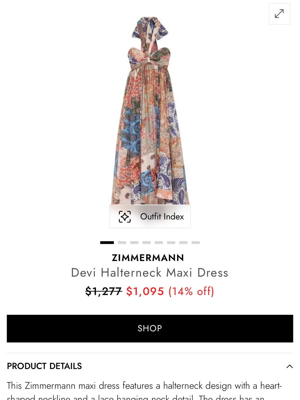Zimmermann Multicolor Paisley Halter Maxi Dress